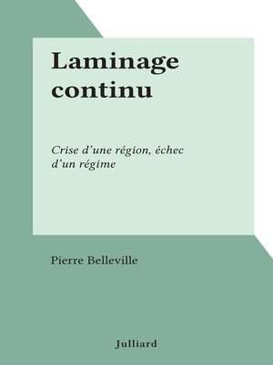 cover image of Laminage continu